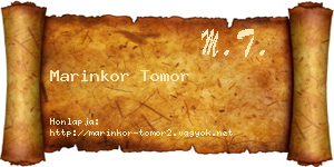 Marinkor Tomor névjegykártya